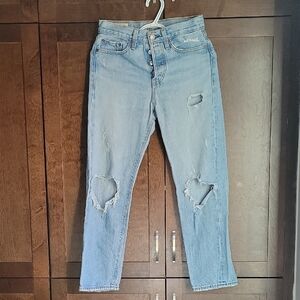 LEVIS Distressed Light Blue Women's Jeans Size 25